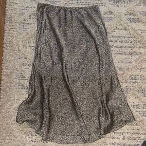 NWOT Sienna Sky Elegant Black and White Leopard Print Skirt